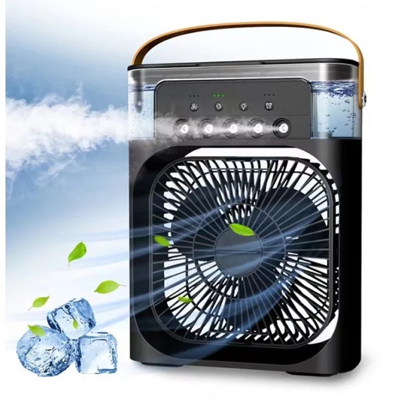 Portable Humidifier Air Conditioner Fan Household Hydrocooling Water Mist Cooler Portable Air Adjustment for Office 3 Speed Fan