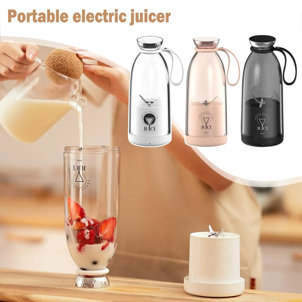 3Life Portable Electric Juicer 500Ml Blender Wireless Fresh Fruit Mixers 6 Blades 2400Mah Food Milkshake Smoothie Ice Crush Cup